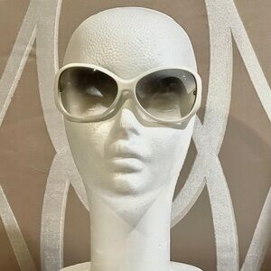 Dolce & Gabbana White Oversized Sunglasses